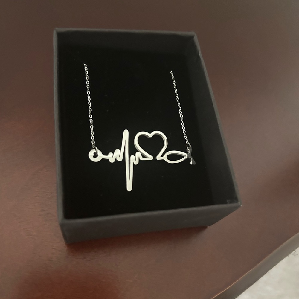 Silver Heartbeat Necklace